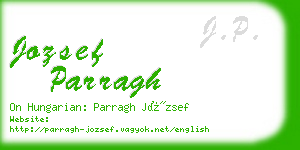 jozsef parragh business card